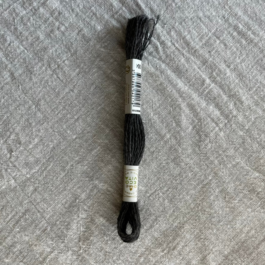 Broderigarn af økologisk uld, mørkegrå - Dear Atelier