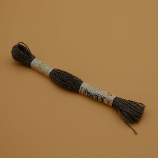 Broderigarn af økologisk uld, mørkegrå - Dear Atelier